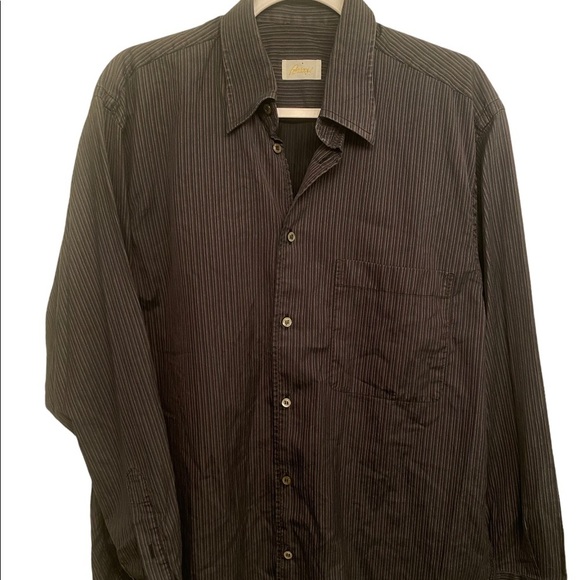 Brioni Other - Brioni Black Stripe Silk Blend Button Up
